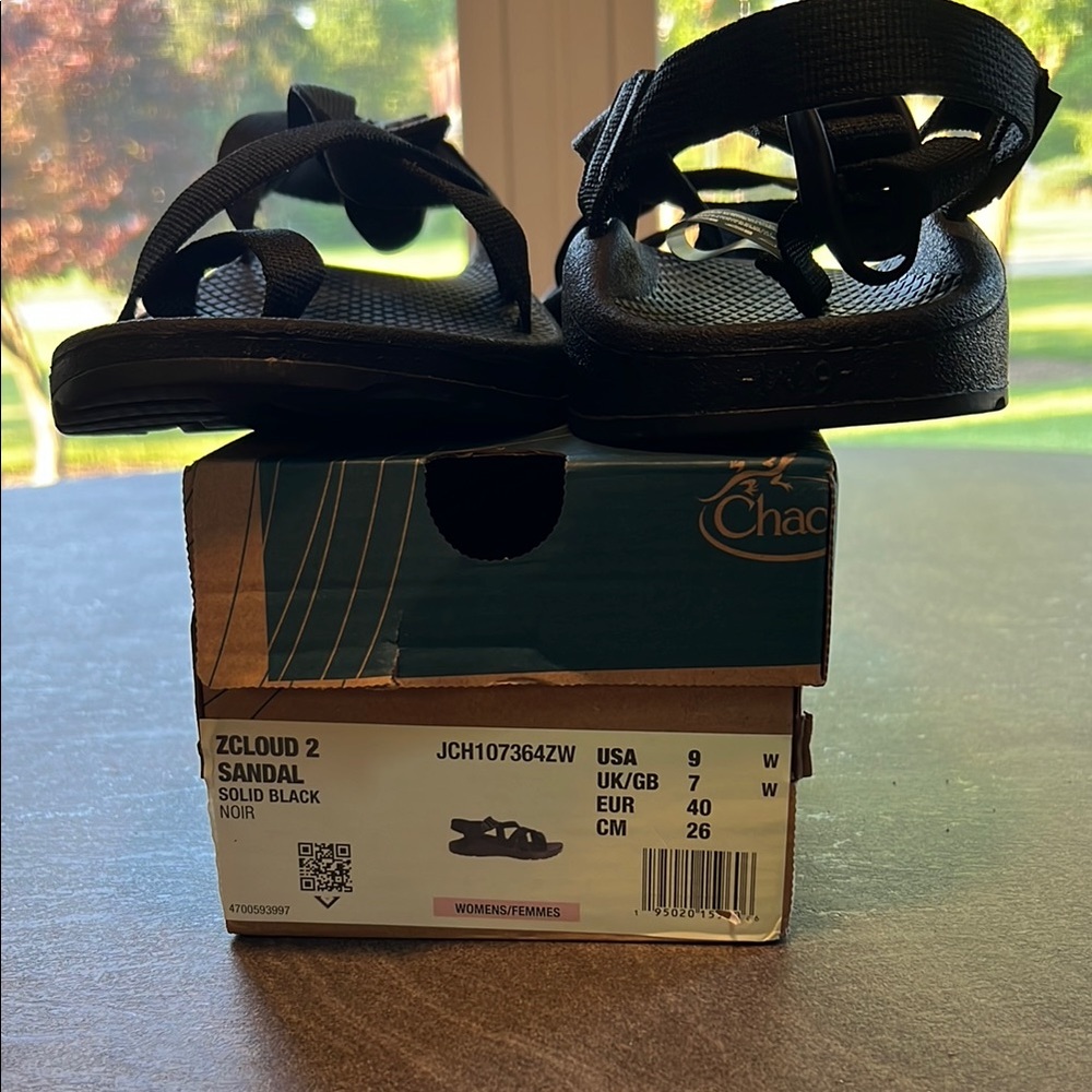 Chaco Zcloud 2 Solid Black Sandals - image 2
